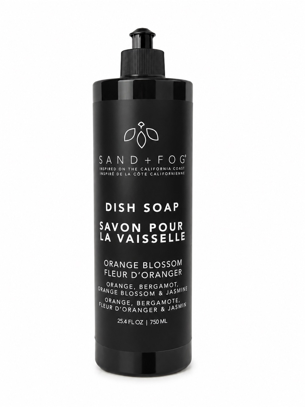 Sand + Fog Orange Blossom Dish Soap - Black Bottle